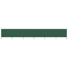 vidaXL 6-panel Wind Screen Fabric 120cm Green Camping Windbreak Sun Screen