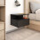 VidaXL vidaXL Floating Nightstand Black Engineered Wood Wall-mounted Bedside Table 1