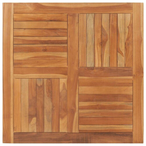 vidaXL Solid Teak Wood Table Top Square 90cm Wooden Replacement Dining Tops