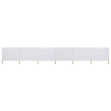 vidaXL 6-teiliges Windschutzgewebe 800 x 160 cm Sandweiß