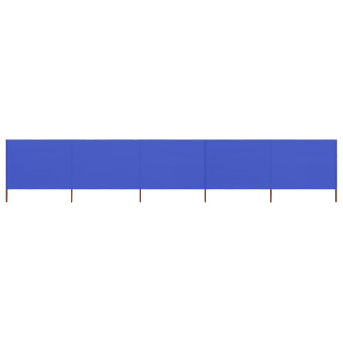 vidaXL 5-panel Wind Screen Fabric 160cm Azure Blue Sun Privacy Screen Breaker