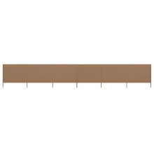 vidaXL 6-panel Wind Screen Fabric 120cm Taupe Camping Windbreak Sun Screen