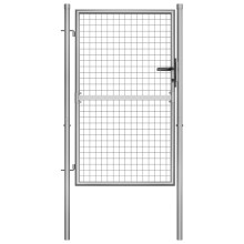 vidaXL havelåge galvaniseret stål 100x125 cm sølv