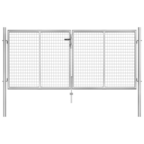 VidaXL vidaXL Gartentor verzinkter Stahl 306x100 cm Silber
