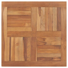 vidaXL bordplade massivt teaktræ firkantet 80x80x2,5 cm