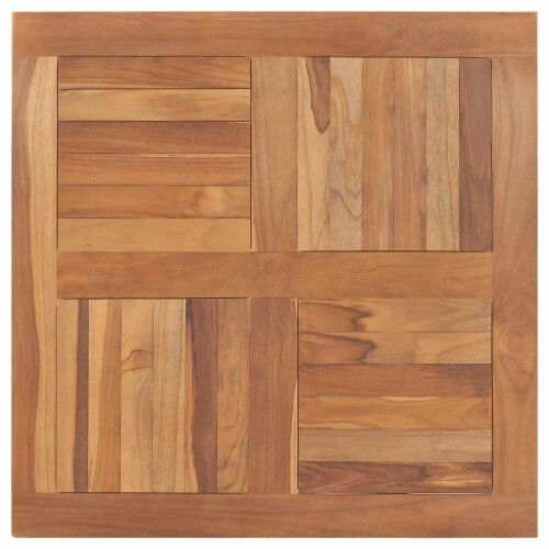 vidaXL Solid Teak Wood Table Top Square 80cm Wooden Replacement Dining Tops