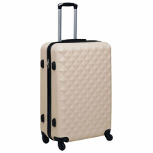 vidaXL Hardcase Trolley Gold ABS Practical Travel Luggage Bag Suitcase Set