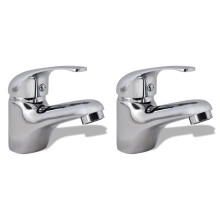 vidaXL 2x Bidet Faucets Chrome Bathroom Basin Bath Shower Mixer Tap Furniture