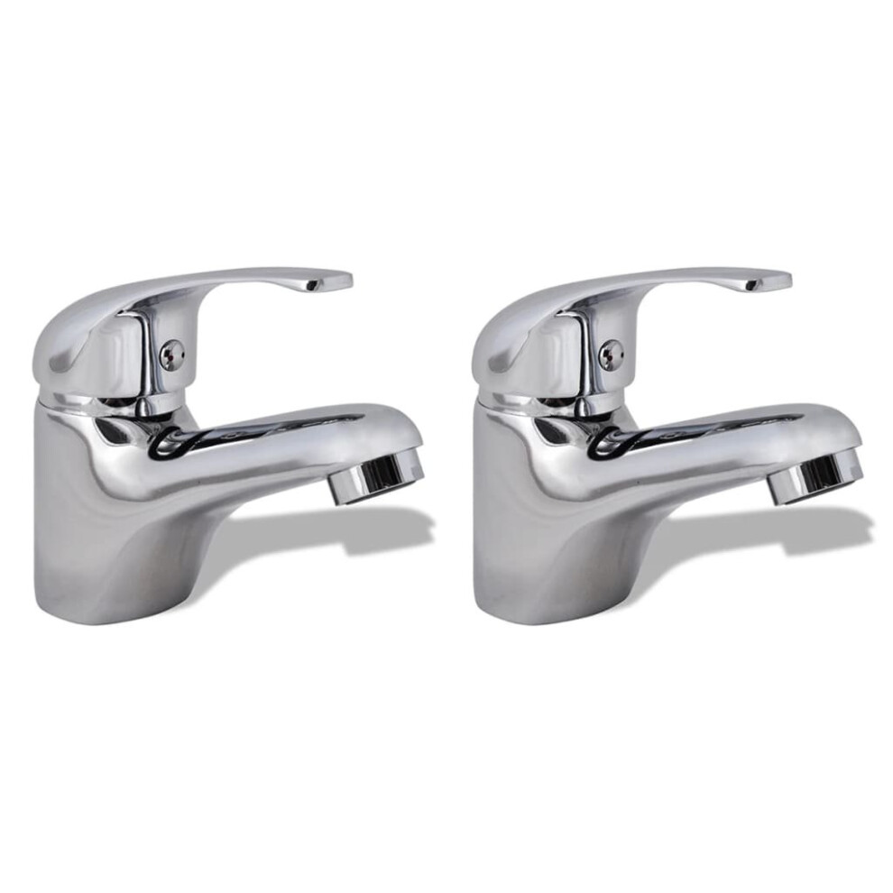Vidaxl 2X Bidet Faucets Chrome Bathroom Basin Bath Shower Mixer Tap Furniture 8718475796985