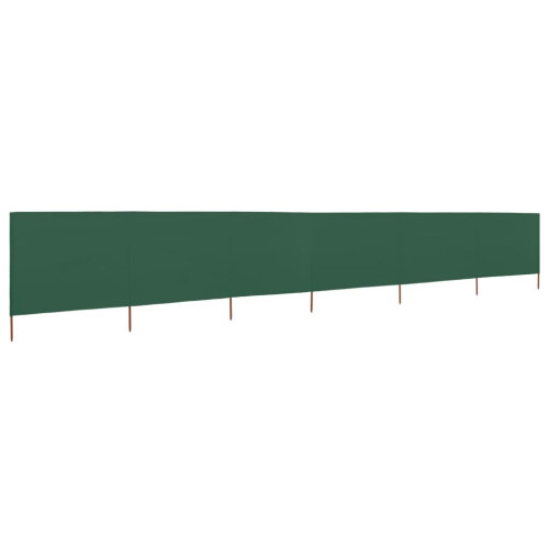vidaXL 6-panel Wind Screen Fabric 160cm Green Camping Windbreak Sun Screen 1