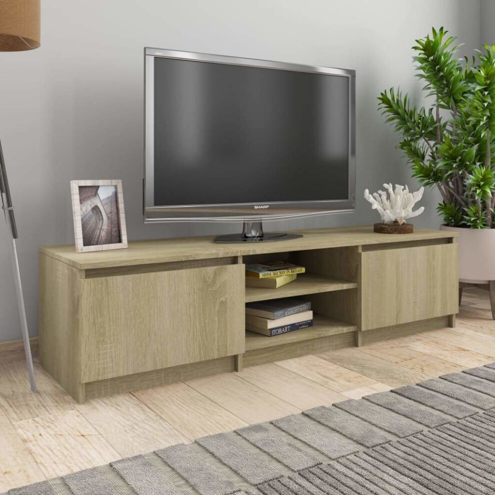 vidaXL TV Cabinet Engineered Wood Sonoma Oak TV Unit Media Centre Sideboard