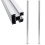vidaXL 2x Fence Posts Aluminium 185cm Post Stake with Cap Support Holder Rail 1