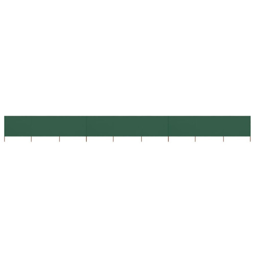 9-panel Wind Screen Fabric 1200x80 cm Green