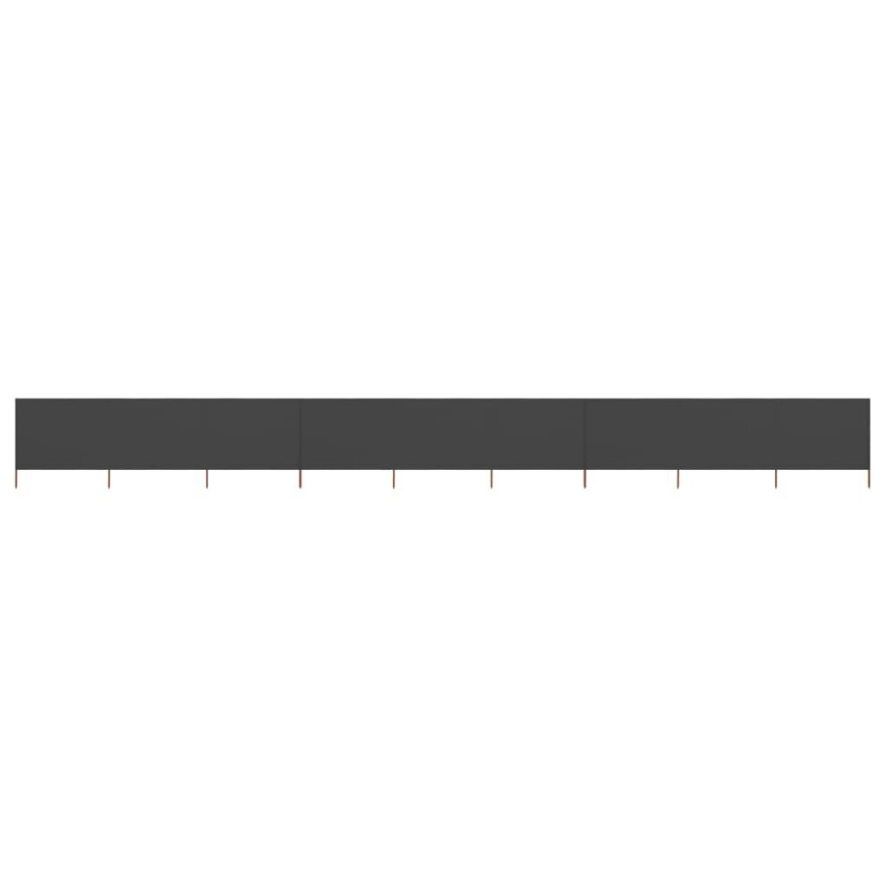 vidaXL 9-panel Wind Screen Fabric 120cm Anthracite Sun Privacy Screen Breaker