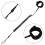vidaXL SUP Coiled Leash Black 10inch Comfortable Durable Safe Ankle Leash 2