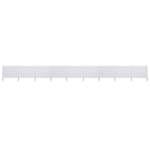 vidaXL 9-panel Wind Screen Fabric 80cm Sand White Sun Privacy Screen Breaker