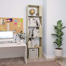 vidaXL reol/hylde, Sonoma eg, 45x24x159 cm, træbaseret materiale
