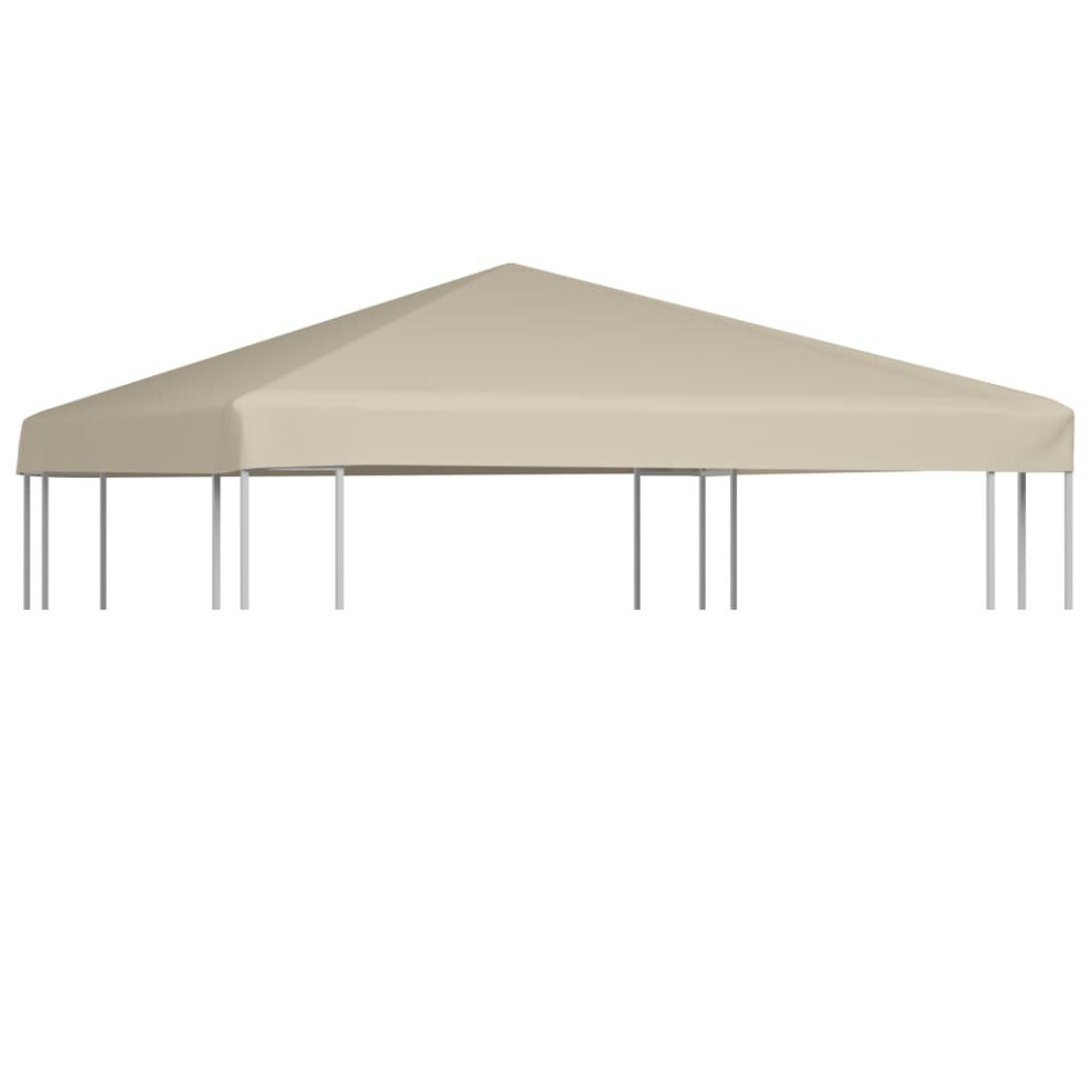 vidaXL Gazebo Top Cover 310g/mÂ² 3x3m Beige Garden Roof Replacement Tent Canopy