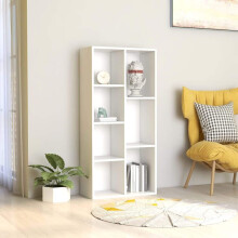 vidaXL bogreol, hvid, 50x25x106 cm, træbaseret materiale