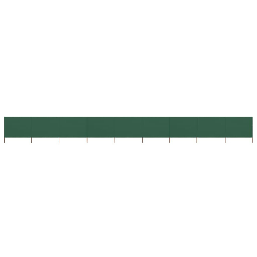vidaXL 9-panel Wind Screen Fabric 120cm Green Sun Privacy Screen Breakers