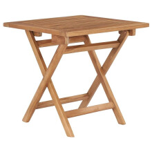 vidaXL Solid Teak Wood Folding Garden Table Outdoor Patio Bistro Furniture