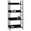 vidaXL 4-Layer Book Shelf Black Engineered Wood Standing Shelf Book Cabinet 2
