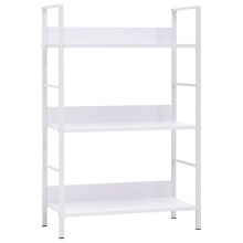 vidaXL hylde med 3 hylder hvid 60x27,6x90,5 cm spånplade