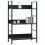 vidaXL 3-Layer Book Shelf Black Engineered Wood Standing Shelf Book Cabinet 2