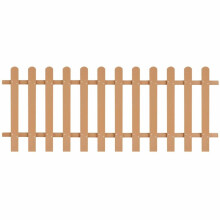 vidaXL WPC Picket Fence 200x80 cm Brown Outdoor Garden Barrier Border Palisade