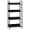 vidaXL 4-Layer Book Shelf Black Engineered Wood Standing Shelf Book Cabinet 1