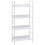 vidaXL 4-Layer Book Shelf White Engineered Wood Standing Shelf Book Cabinet 1