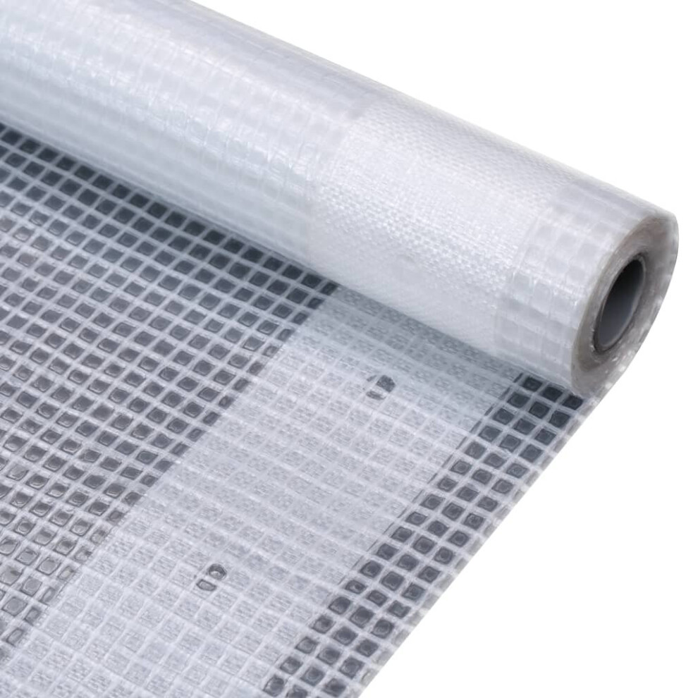 Vidaxl Leno Tarpaulin 4X10m White Ground Cloth Sheet Cover Tarp Film Foil Grid 8718475725190