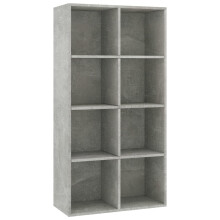 vidaXL Book Cabinet/Sideboard Concrete Grey Engineered Wood Bookshelf Rack
