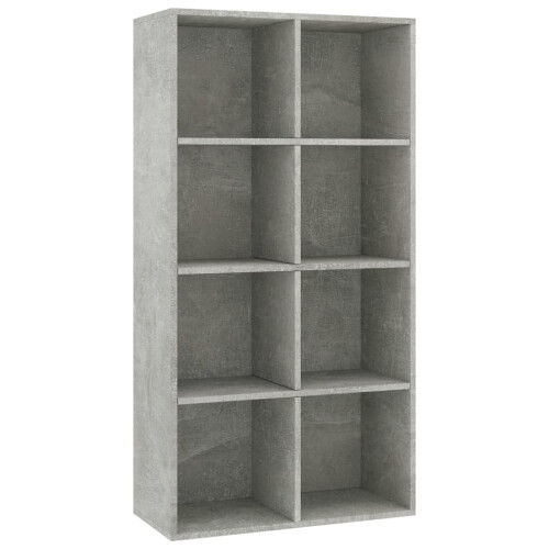 vidaXL Book Cabinet/Sideboard Concrete Grey Engineered Wood Bookshelf Rack
