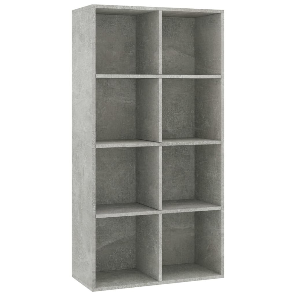 vidaXL Book Cabinet/Sideboard Concrete Grey Engineered Wood Bookshelf Rack