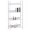 vidaXL 4-Layer Book Shelf White Engineered Wood Standing Shelf Book Cabinet 2