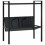 vidaXL 2-Layer Book Shelf Black Engineered Wood Standing Shelf Storage Rack 1