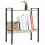 vidaXL 2-Layer Book Shelf Black and Oak Engineered Wood Storage Rack Shelf 2