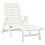 vidaXL foldbar liggestol plastik hvid 1