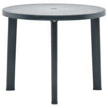 vidaXL Coffee Table Green 89cm Plastic Couch Side Outdoor Garden Tea Stand