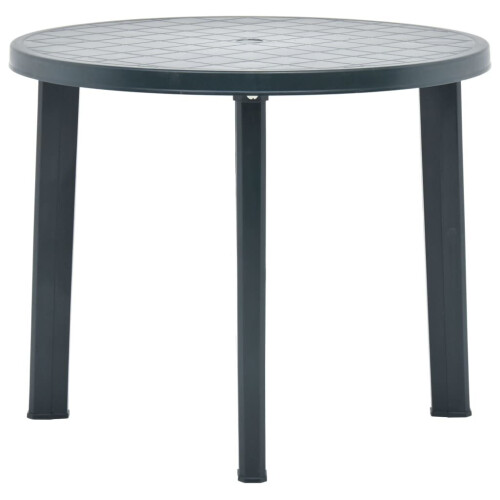vidaXL Coffee Table Green 89cm Plastic Couch Side Outdoor Garden Tea Stand