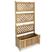 vidaXL hævet havepotte med espalier, bambus, 70 cm