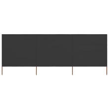vidaXL 3-panel Wind Screen Fabric 80cm Anthracite Camping Windbreak Sun Screen