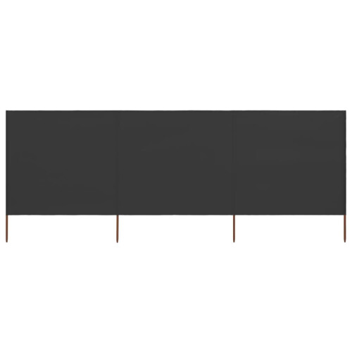 VidaXL vidaXL 3-panel Wind Screen Fabric 80cm Anthracite Camping Windbreak Sun Screen