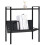 vidaXL 2-Layer Book Shelf Black Engineered Wood Standing Shelf Storage Rack 2