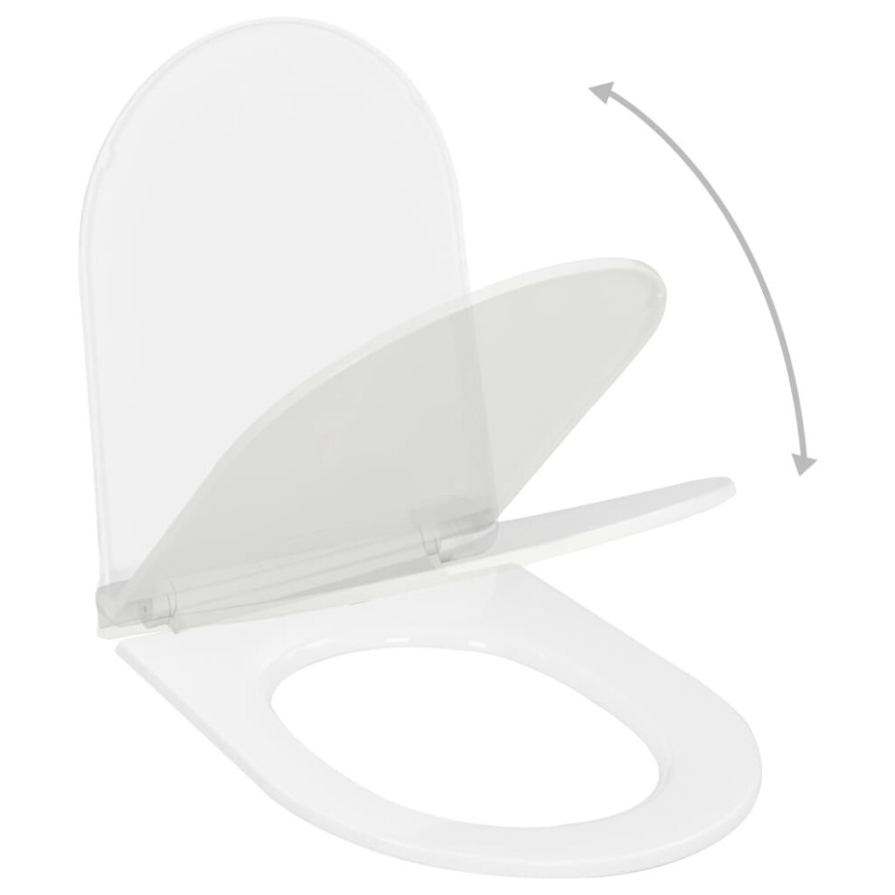 Vidaxl Soft-Close Toilet Seat With Quick-Release Design Heavy Duty White Wc 8719883596181