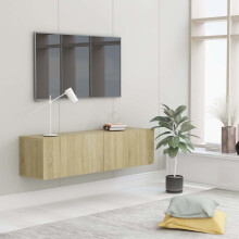 vidaXL TV-skab Sonoma eg 120x30x30 cm spånplade