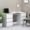 vidaXL Writing Desk White Engineered Wood Computer Table Laptop Workstation 1