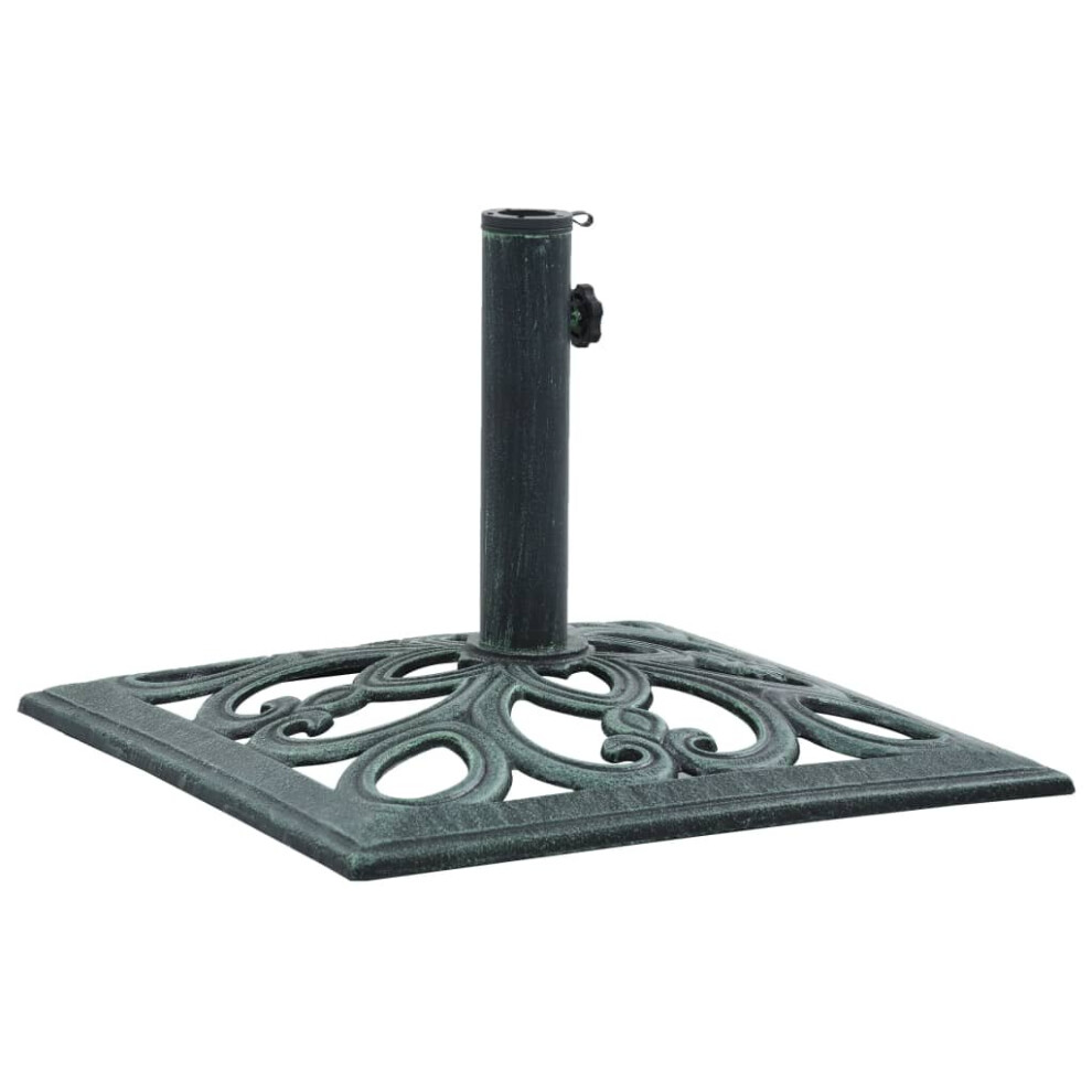 Vidaxl Umbrella Base Patio Parasol Base Umbrella Holder 12 Kg Cast Iron Green