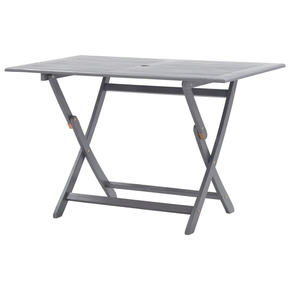 Vidaxl Solid Acacia Wood Folding Garden Table 120Cm Outdoor Indoor Dining